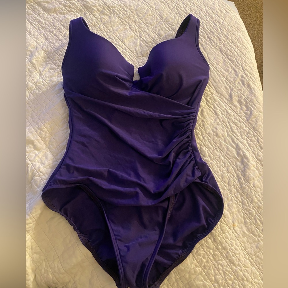 Miraclesuit Purple One Piece Swimsuit